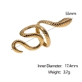 Macro view of gold snake ring showing scales texture with 17.4mm inner diameter specs - Gold