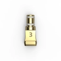 Golden stainless steel diamond painting pen tip with number 3 engraving on white background - 3-Drill Metal Tip