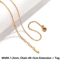 Goldene 1,2mm Titanstahl O-Halskette mit Hummerverschluss und 40+5cm Länge - 035 Kreuzkette-40+5cm-Roségold