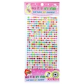 Colorful round acrylic crystal gem stickers for kids, sparkly self-adhesive craft gems - 4mm Colorful Rhinestones (468pcs)