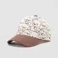 Dettaglio cappellino bimbo con stampa orsetto, visiera marrone e patch Best Bear - 50cm (Consigliato 1-3 anni) / Caffè