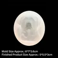 Dog head silicone mold for chocolate or candles, 6x7x3.6cm translucent DIY design - Labrador Head