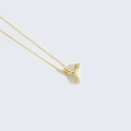 Golden necklace featuring a letter Y pendant inlaid with elegant white pearls - Letter Y