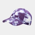 Unisex baseball cap with purple and white tie-dye 3D print and curved brim - Purple and White Tie-Dye (Color 16#)