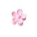 Sweet pink macaron flower hair claw clip with petal design and smooth finish - 3.5cm / Glossy Light Pink