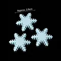 Three light blue acrylic snowflake ornaments for cake decoration, approx. 2.9cm each - 3pcs Small Blue Soft Glue Snowflakes