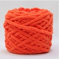 Gomitolo di ciniglia arancione morbido per sciarpe fai da te e lavori a maglia - Rosso Arancio