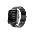 F57L Smart Watch with black stainless steel chain strap and health tracking features - Stainless Steel Strap / Black Three-bead Steel Japanese Version