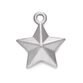 Silver starfish stainless steel pendant charm with top ring for DIY jewelry making - Steel 551# Star / 12.5*14.5mm