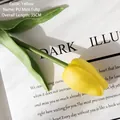 Einzelne gelbe PU Tulpe Kunstblume 35cm für nordische Keramikvasen Dekoration - Mini-Tulpe-Gelb