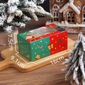 Christmas cupcake box with clear window and red green Santa design, 16x9.1x7.5cm size - Small Red And Green Christmas Window Box