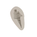 Light gray silicone ice cream cone mold for chocolate and fondant cake decorating - Style 1-Ice Cream Cone / Gray