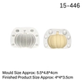 Pumpkin silicone mold for Halloween baking with detailed size and finished dimensions - No.1 Pumpkin / Gray