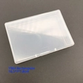 Scatola portaoggetti rettangolare in plastica PP trasparente Y86, 10,5x7x1,8cm con coperchio - Y86 Scatola Piatta