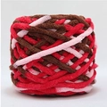 Ovillo de lana gruesa de chenilla multicolor rojo marrón y rosa para tejer DIY - Rosa Rojo Café (38)