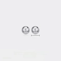 Minimalist silver 4mm ball stud earrings in stainless steel with 1g weight - 4mm / Steel