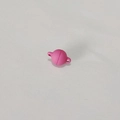 Pink heart-shaped magnetic clasp jewelry connector with dual attachment holes - Sphere / Pink