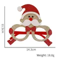 2026 Santa Claus glitter glasses with red hat and white beard, 14.3cm x 11.5cm size - Santa Hat Gold Glasses
