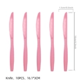 Pink Spiderman themed plastic knives for girls birthday party tableware 10 pieces pack - Pink Knives 10PCS