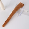 Detailed view of a soft brown plush cosplay tail accessory for animal dress up costumes - Brown Bear Tail
