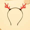 Serre-tête de Noël avec bois de renne rouges et accessoires de cheveux en fourrure de vison - Serre-tête 12# (Seul)