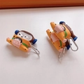 3D cartoon tiger silicone case for AirPods with metal carabiner and protective cover - Fat Tiger + Carabiner / AirPods 1/2 Gen