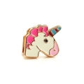 DIY charm bead in unicorn shape with colorful enamel and golden finish for mesh bracelets - Gold Unicorn