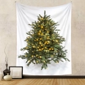 Arazzo da parete con albero di Natale e luci per decorazioni domestiche bohémien - 73X95 CM (Esportazione Spazzolato) / Albero di Natale con Luci Calde (SDS220709)