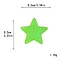 Green sequin star patch with metallic finish, 8.5cm DIY decorative appliqué for clothing - Green Star*Large Size (Laser) #23