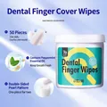 50-count jar of dental finger wipes for pets with mint oil and pearl texture - Dental Cleaning Finger Wipes (50 Pcs/Jar)