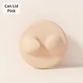 Pink silicone pet food can cover with cute cat ear handle for airtight sealing - Lid Only / Pink