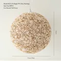 Champagne gold 15cm Christmas ball ornament with glitter sequins and hanging string - 15cm Single PVC Boxed