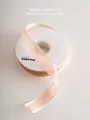 Pale peach organza ribbon for Christmas decor, 2.5cm width and 22m length roll - 2.5cm*22m / Champagne