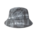 Dettaglio ravvicinato del tessuto twill di cotone con motivo tie-dye artistico nero e bianco - Taglia unica / 02 Tie-Dye Grigio Rovina