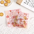 Pink Lucky Rabbit cartoon resealable packaging bag for cute snacks and biscuits - Milk Tea Rabbit / 13.5 x 13.5cm