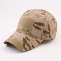 Tactical camo baseball cap in khaki multi-terrain pattern with front hook and loop patch - One Size / Light CP