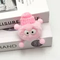 Decorazione per lacci mostro di peluche rosa con consistenza soffice e cappello - Senza fibbia / Rosa