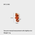 Detailed size specifications for gradient orange seahorse stainless steel pendant charms - Seahorse-DFC121RD-Gradient Red