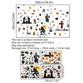Set of 4 Halloween bloody handprint wall stickers with size dimensions and specifications - MS4048-ZC (Witch Werewolf Scene/Set of 4)