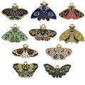 Set aus 10 bunten Emaille-Schmetterling-Anhängern für DIY-Schmuck und Halsketten - 10-teiliges Schmetterling Set (10 Stile x 1)