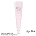 Light pink single rose flower packaging bag with LOVE YOU text and wavy edges - Mermaid Single Bag-Light Pink / 50 Sheets/Pack