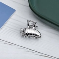 Mini wortel haarklem in zilver metaal met een creatief groenteontwerp voor vrouwen - Wortel / Zilver