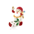 Sparkling Santa Claus brooch with red and white rhinestones and enamel details - Santa Claus Red Socks (DW107 Red)
