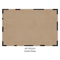 Brown woven living room rug with textured grid pattern and black scalloped edges - Courtyard Sleep