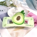 Pince à cheveux avocat vert clair style féerique avec lettrage avocado sur magazine - Style Carré Motif Avocat / Avocat Carré