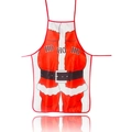Festive Santa Claus themed Christmas apron with Ho Ho Ho print and belt design - 04 Male Black Belt Style