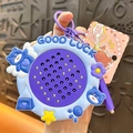 Cute purple angel bear magnetic steel ball drawing board keychain for stress relief - Angel Bear Magnetic Drawing Board / Purple