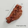 Realistisch kunstmatig biefstuk-voedselmodel met saus, 14,5x7cm, gewicht 100g - Geborstelde Biefstuk - Koelkastmagneet
