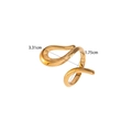 Detail van gouden slangenvormige ring met afmetingen 3,31 cm hoogte en 3,1 g gewicht - Gestroomlijnde Twiststijl (YYR025001)