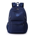 Deep blue water-resistant nylon backpack with multiple compartments and adjustable straps - Sapphire Blue